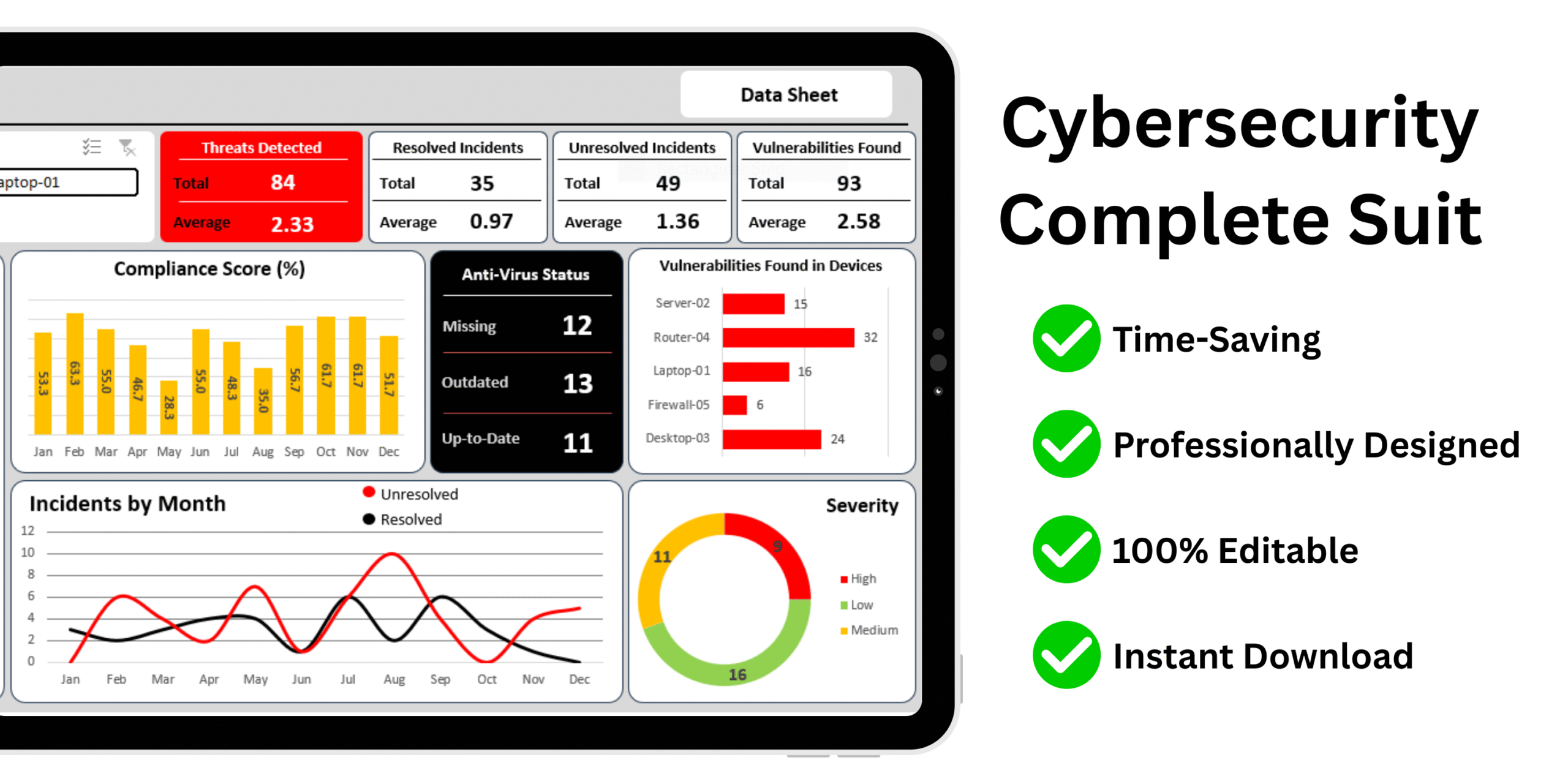 cybersecurity templates excel